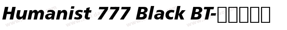 Humanist 777 Black BT字体转换